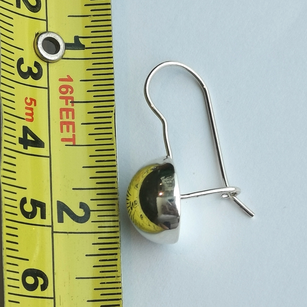 Sterling silver half ball bead earrings 🆕 - Picture 6 of 8